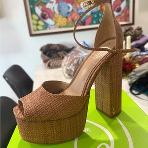 Brand NEW - Sam Edelman Tan Platform Heels